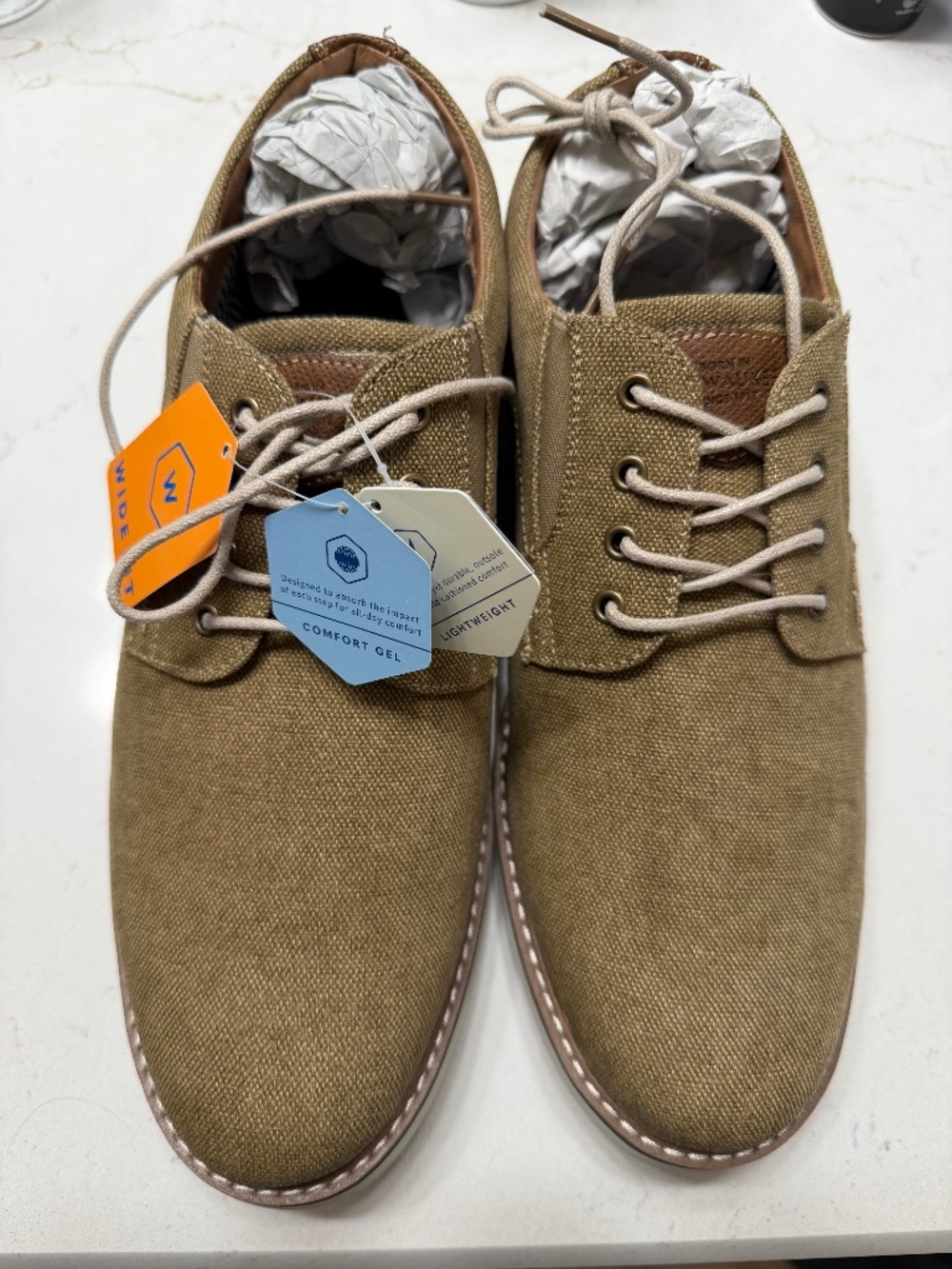 Nunn Bush Barkley New Canvass 11 Wide Khaki Shoes